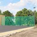   Piłkochwyt 6m - Piłkochwyt na obiekt sportowy z solidnymi słupami i siatką 4,5x4,5cm o grubości 4mm, o wysokości 6m 
