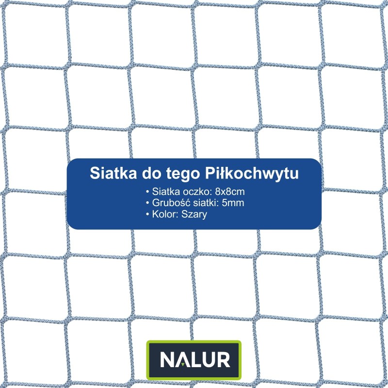 Piłkochwyt 5m - Słupy i siatka sportowa z oczkami 8x8cm i grubością 5mm Piłkochwyt 5m - Słupy i siatka sportowa z oczkami 8x8cm i grubością 5mm