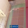 Ogrodzenie boiska 5m wys. z słupami i siatką  4,5x4,5cm o grubości 3mm