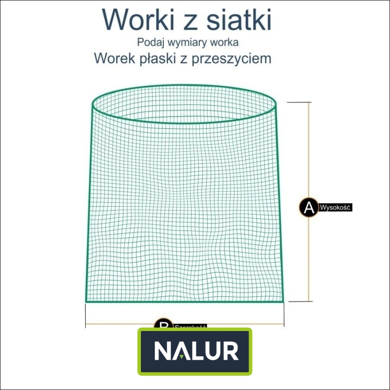 Siatkowy worek do przechowywania piłek — oczko 4x4cm, grubość 2mm Siatkowy worek do przechowywania piłek — oczko 4x4cm, grubość 2mm