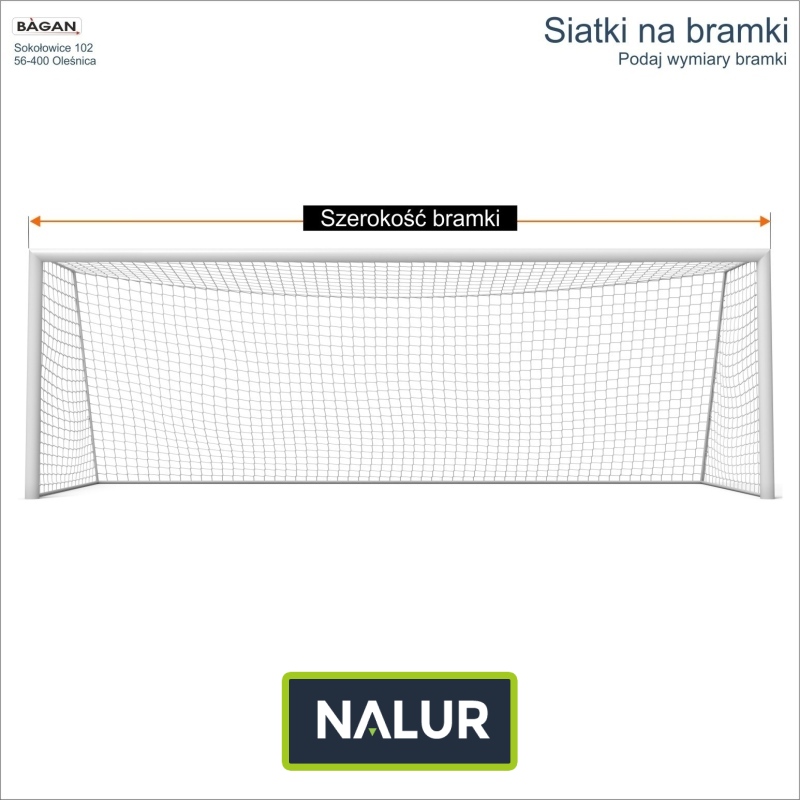 Siatka na wymiar, oczko 10x10cm, grubość 4mm - idealna do bramek sportowych Siatka na wymiar, oczko 10x10cm, grubość 4mm - idealna do bramek sportowych