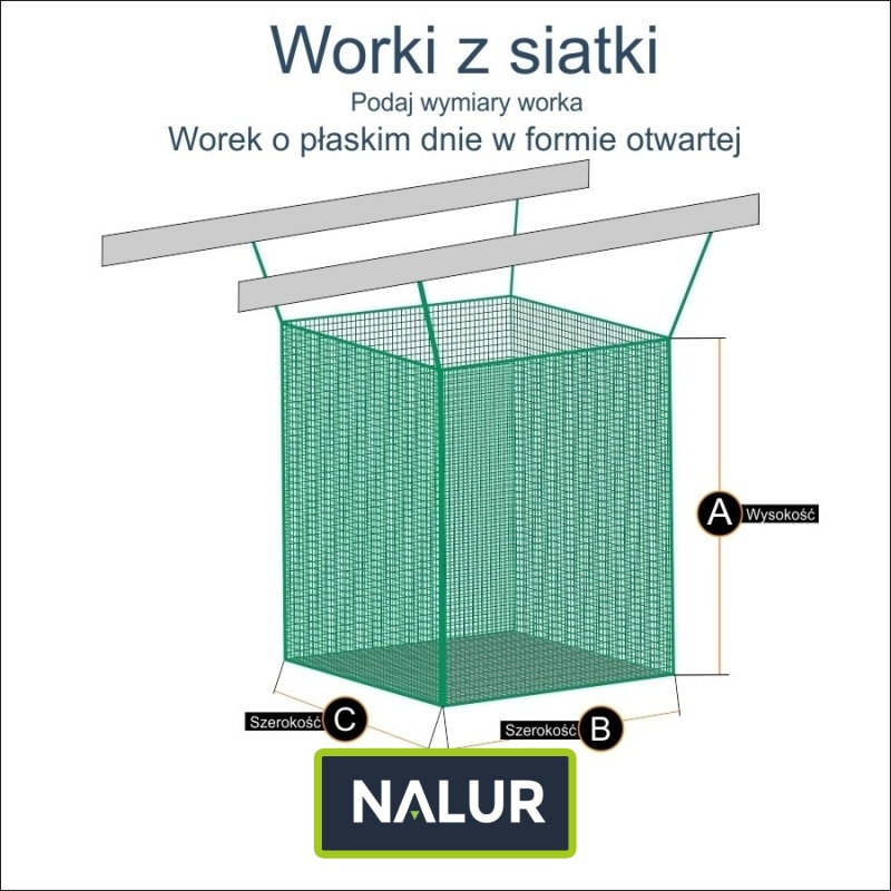 Siatka ochronna do produktów, oczko 2x2cm, grubość 2mm Siatka ochronna do produktów, oczko 2x2cm, grubość 2mm