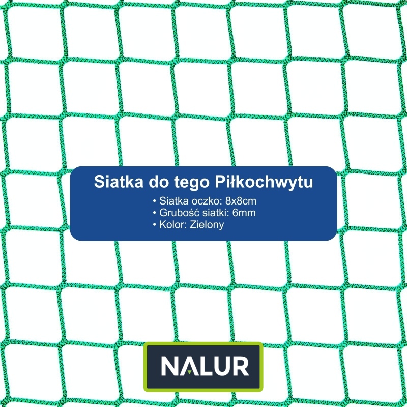 Piłkochwyt 6m - Słupy i siatka oczko 8x8cm o grubości 6mm, idealna jako piłkochwyt Piłkochwyt 6m - Słupy i siatka oczko 8x8cm o grubości 6mm, idealna jako piłkochwyt