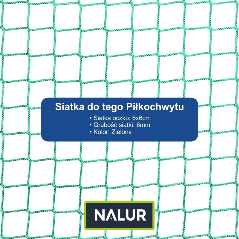 Piłkochwyt 6m - Słupki z siatką 6x6cm o grubości 4mm, o wysokości 6m Piłkochwyt 6m - Słupki z siatką 6x6cm o grubości 4mm, o wysokości 6m