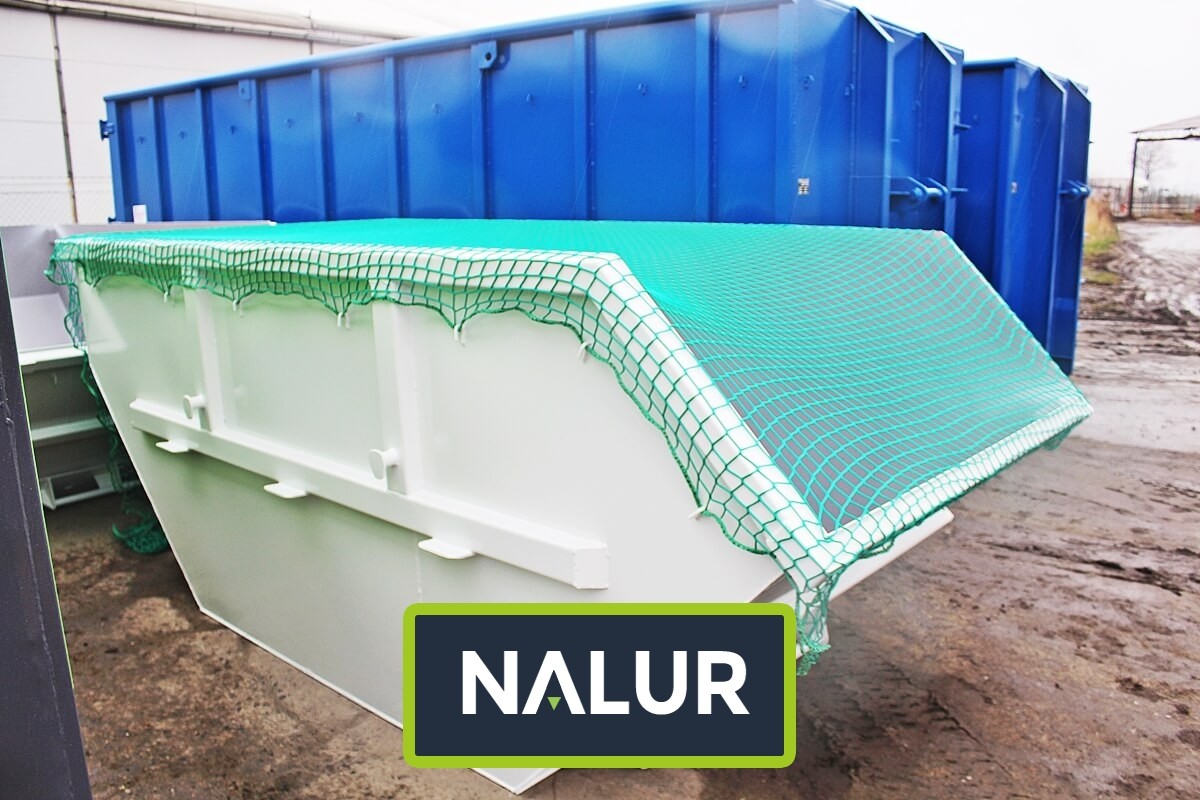   Nalur - Przykrycie i zabezpieczenie siatką kontenera mulda 
