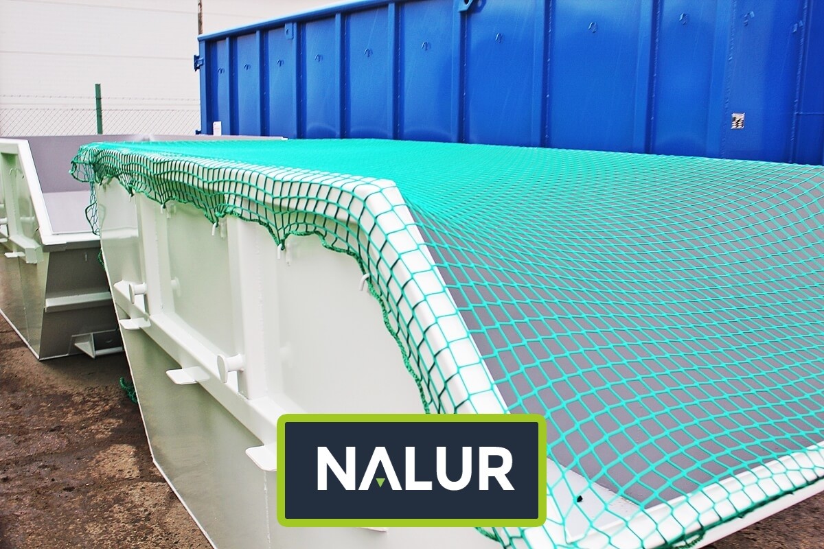   Nalur - Przykrycie i zabezpieczenie siatką kontenera mulda 