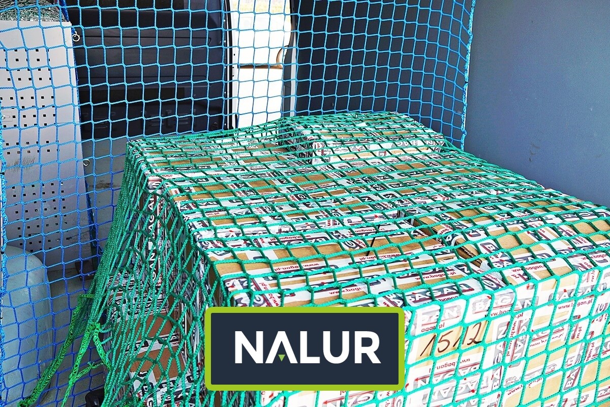 Siatki na palety Zabezpieczenie palet z towarem siatką Nalur - Siatki na palety Zabezpieczenie palet z towarem siatką