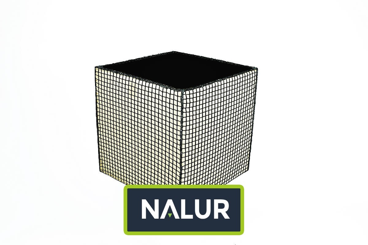   Nalur - Siatkowy worek kwadratowy o wymiarach oczka 8x8cm i grubości 6mm 