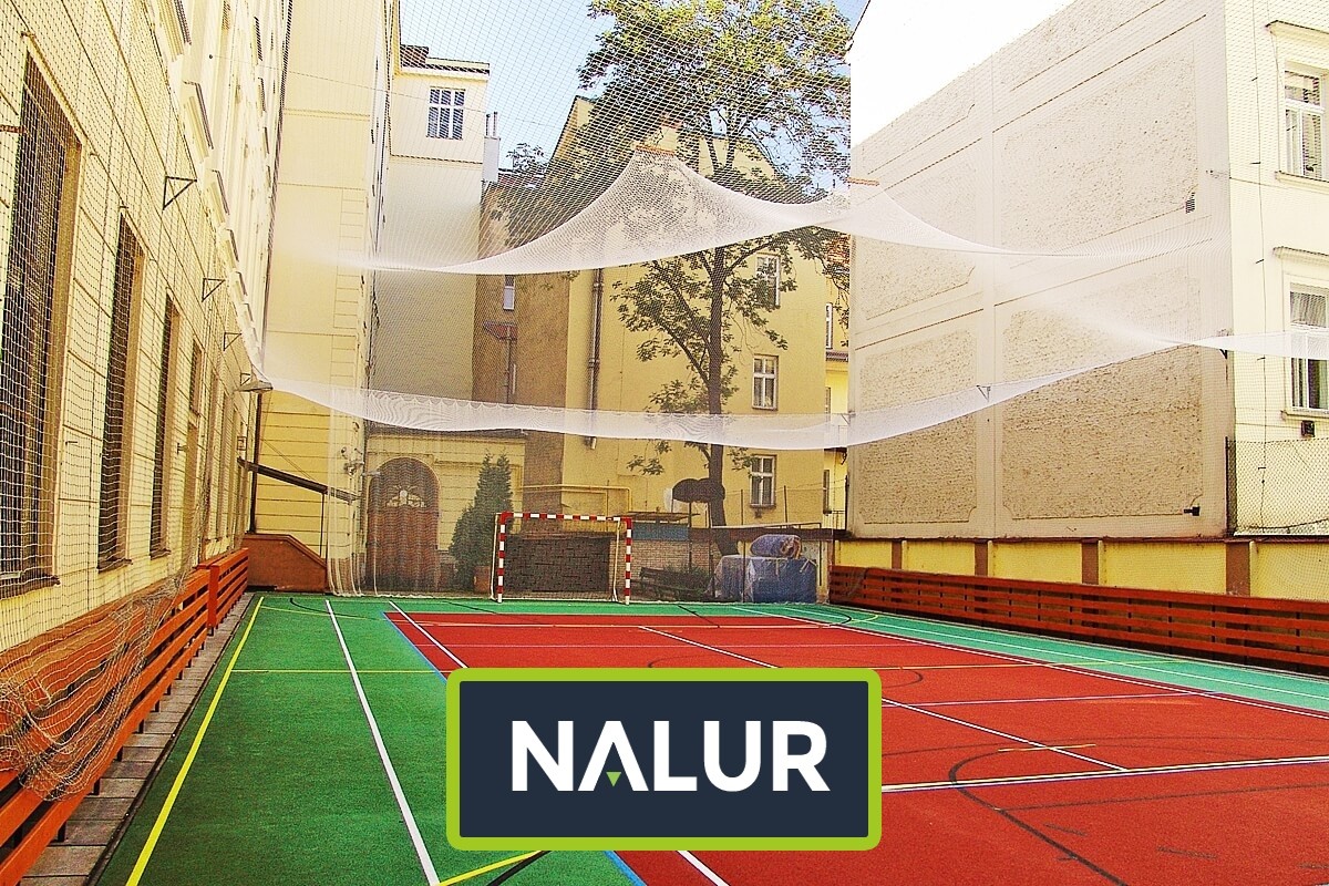  Nalur - Siatkowe Ogrodzenie Sportowe, 5m wysokości, z Słupami: Grubość 6mm i Oczka 10x10cm 