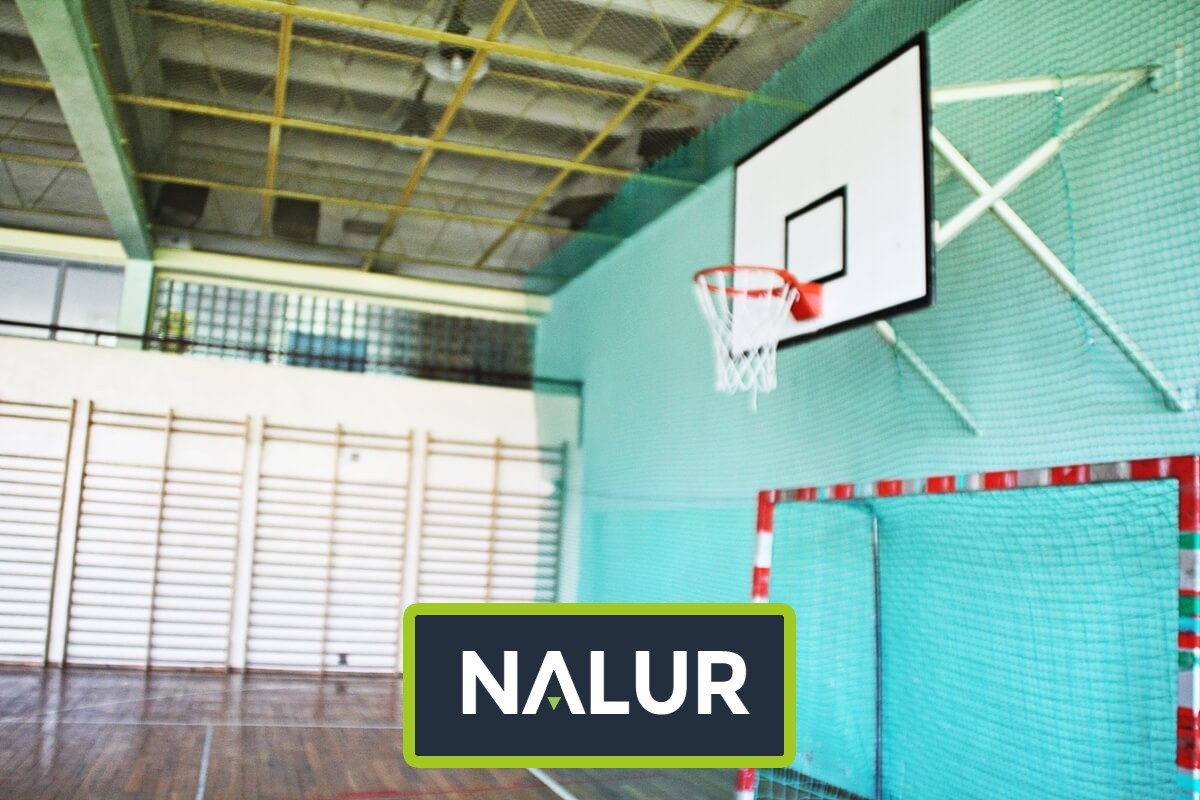 Siatka na hale sportową Zabezpieczenie siatką hali sportowej Nalur - Siatka na hale sportową Zabezpieczenie siatką hali sportowej