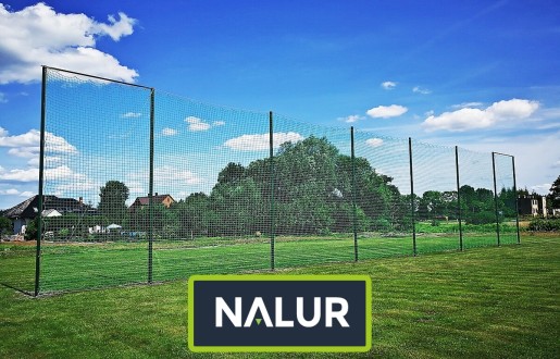   Nalur - Piłkochwyt 6m - Słupy i siatka oczko 8x8cm o grubości 6mm, idealna jako piłkochwyt 
