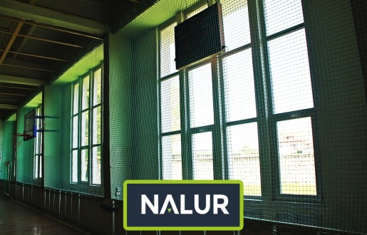Bezpieczne osłony z siatki do zabezpieczania w hali sportowej Nalur - Bezpieczne osłony z siatki do zabezpieczania w hali sportowej